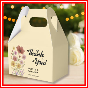 Dusty Blue Floral   Wedding Favour Box
