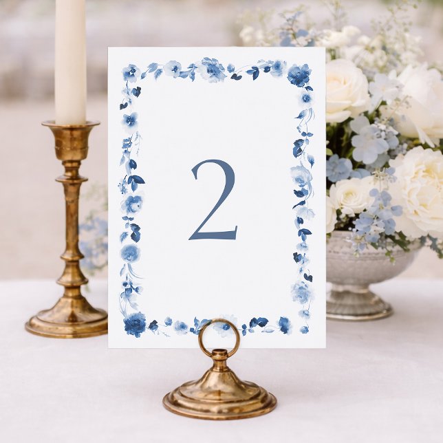 Dusty Blue Floral Wedding Table Numbers 1–29 (Creator Uploaded)