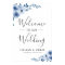 dusty blue floral wedding welcome
