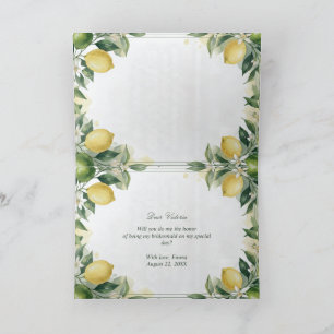Dusty Blue Floral will you be a bridesmaid?  Thank You Card