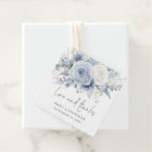 Dusty Blue Florals Love Thanks Wedding