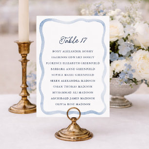 Dusty Blue French Estate Wedding Seating Card 