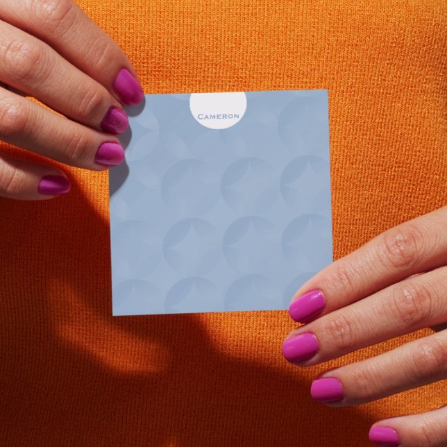 Dusty Blue Graphic Design Personalised Post-it Notes (Creator Uploaded)