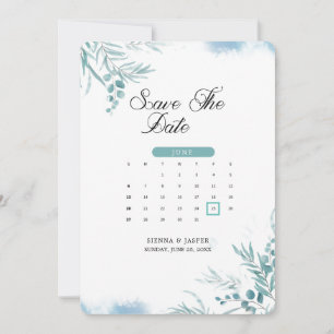 Dusty Blue Greenery Eucalyptus  Save The Date