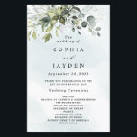 Dusty Blue Greenery Floral Rustic Wedding Programs<br><div class="desc">This design is available with two different dusty blue shades.  One option is more dustier than the other and leans towards a grey-dusty blue.  This one that you are currently viewing leans more towards blue for the watercolor splashes.  Compare each on-screen preview for a perfect match when it comes to...</div>