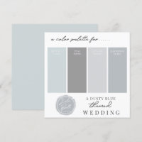 Dusty Blue & Grey Colour Combination Palette Card