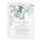 Dusty Blue Grey Watercolor Floral Wedding
