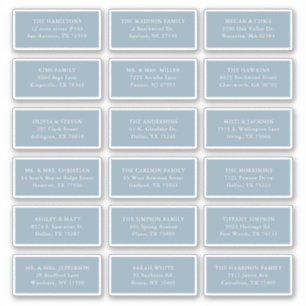 Dusty Blue Guest Recipient Name Address Shipping