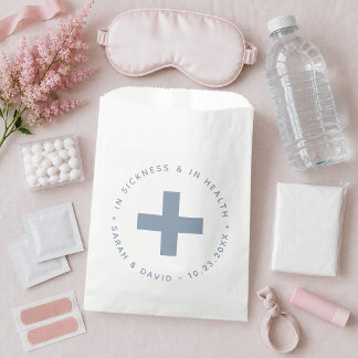 Dusty Blue Hangover Kit In Sickness and in Health  Favour Bags