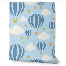 Dusty Blue Hot Air Balloons