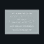 Dusty Blue Hotel Accommodation Information Enclosure Card<br><div class="desc">Include these petite cards to inform your out of town guests about Hotel Accommodations. Dusty blue and white cards features and elegant typography providing all information needed. Designed to coordinate with our Modern Blush and Dusty Blue Watercolor Floral Wedding Collection. Personalise with your information using the template fields provided.</div>