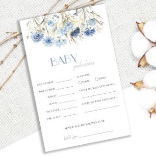 DUSTY Blue Hydrangea Baby Shower Predictions Game