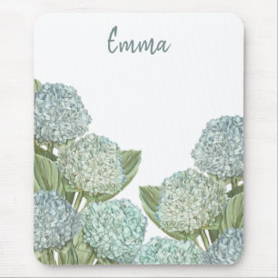 Dusty Blue Hydrangea Bouquet Mouse Pad