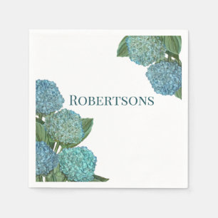 Dusty Blue Hydrangea Bouquet Napkin