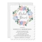 Dusty blue hydrangeas pink roses Bridal Shower