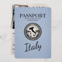Dusty Blue Italy Passport