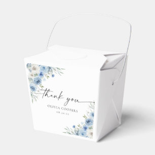 Dusty Blue Ivory Baby Shower Favour Box