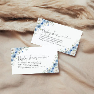 Dusty Blue Ivory Display Shower Enclosure Card