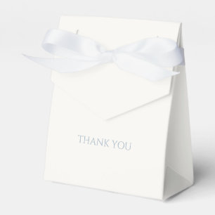 Dusty Blue & Ivory Script Wedding Thank You Favour Box