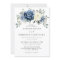 Dusty Blue Ivory Spring Floral Elegant Wedding