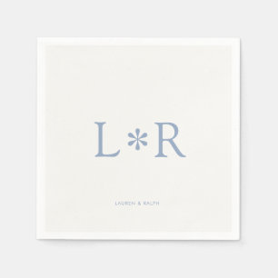 Dusty Blue & Ivory   Stylish Modern  Napkin