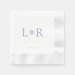Dusty Blue & Ivory   Stylish Modern  Napkin