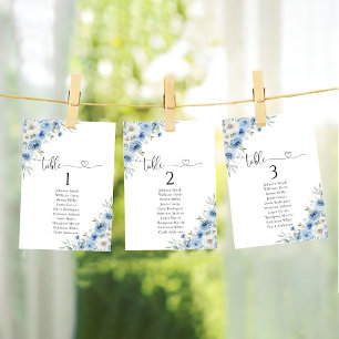 Dusty Blue Ivory Table Seating Chart