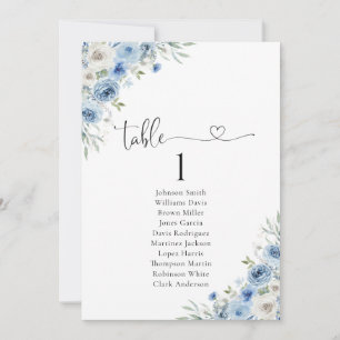 Dusty Blue Ivory Table Seating Chart
