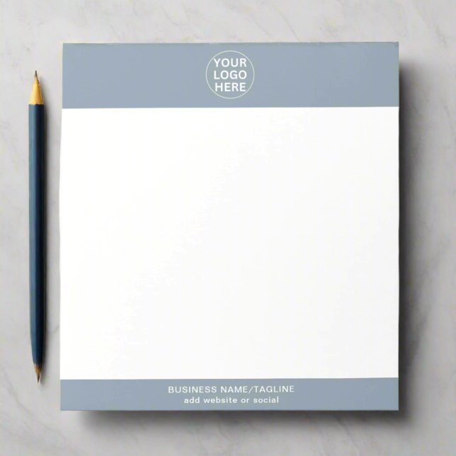 Dusty Blue l Professional Business Logo & Text  Notepad (Creator Uploaded)