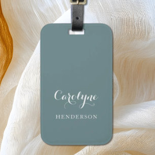 Dusty Blue  Luggage Tag