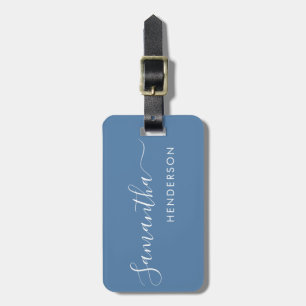 Dusty Blue Luggage Tags Wedding Table Plan /Favour