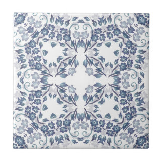 Dusty Blue Mandala Tile