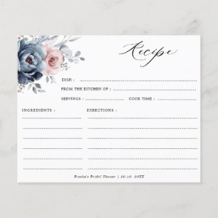 Dusty Blue Mauve Rose Pink Bridal Shower Recipe