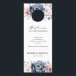Dusty Blue Mauve Rose Pink Slate  Do Not Disturb Door Hanger<br><div class="desc">Elegant and modern floral midsummer do not disturb door hanger features a bouquet of watercolor roses peonies in shades of slate, dusty blue, dusty rose, dusty pink , mauve, sage with lush green botanical leaves and eucalyptus. Please find more matching designs and variations from my "blissweddingpaperie" store. And feel free...</div>