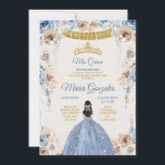 Dusty Blue Mexcian Girl Floral Sweet 16th Birthday Invitation<br><div class="desc">Dusty Blue Mexcian Girl Floral Sweet 16th Birthday Invitation</div>