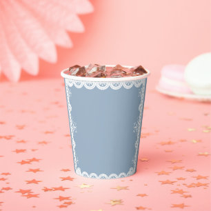 Dusty Blue mexican boy baby shower papel picado Paper Cups
