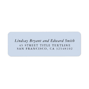 Dusty Blue Minimalist Clean Stylish Label