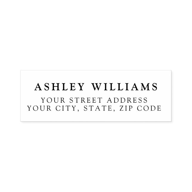 Dusty Blue Minimalist Elegant Return Address Stamp (Design)