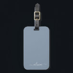 Dusty Blue Minimalist Modern Monogram Elegant Luggage Tag<br><div class="desc">Introducing our Dusty Blue Minimalist Modern Monogram Elegant Collection: Elevate your style with understated sophistication and timeless charm. Our collection features minimalist designs in a soothing dusty blue hue, enhanced with elegant monograms tailored to your personal taste. From refined stationery to versatile accessories, each piece in our collection is meticulously...</div>