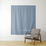 Dusty Blue Minimalist Modern Monogram Elegant  Tapestry<br><div class="desc">Introducing our Dusty Blue Minimalist Modern Monogram Elegant Collection: Elevate your style with understated sophistication and timeless charm. Our collection features minimalist designs in a soothing dusty blue hue, enhanced with elegant monograms tailored to your personal taste. From refined stationery to versatile accessories, each piece in our collection is meticulously...</div>