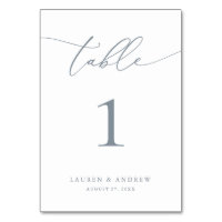 Dusty Blue Minimalist Wedding | Event Custom Table