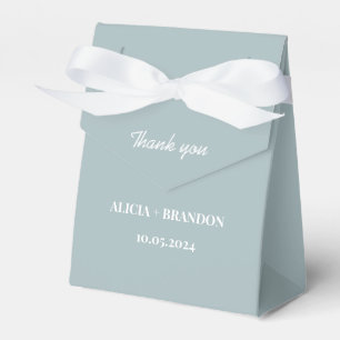 Dusty Blue Minimalistic Elegant Modern Wedding Favour Box