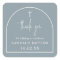 Dusty Blue Modern Arch Minimalist Baptism   Square