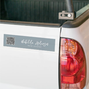 Dusty blue modern minimal elegant script bumper sticker
