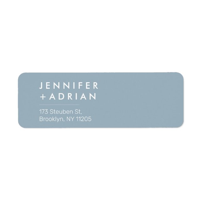 Dusty Blue Modern Minimalist Custom Name (Front)