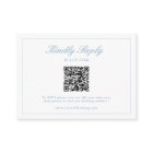 Dusty Blue Monogram Crest Wedding QR Code RSVP