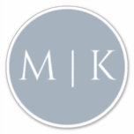 Dusty Blue Monogram Elegant Simple Minimal Wedding<br><div class="desc">Printed with monogram initials (which you can edit,  change and personalise) in custom dusty blue colour. Design available in all sizes,  just choose the right size that you need.</div>