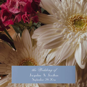 Dusty Blue names script simple elegant Wedding Invitation Belly Band