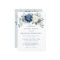 Dusty Blue Navy Champagne Ivory Floral Wedding Inv