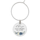 Dusty Blue Navy Champagne Ivory Floral Wedding